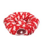 Christmas Donut Cat Bed – Cozy Washable Tunnel Nest - Imagen 8