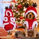 Santa & Reindeer Christmas Costume for Dogs and Cats – Cozy Holiday Outfit - Imagen 2