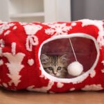Christmas Donut Cat Bed – Cozy Washable Tunnel Nest - Imagen 2