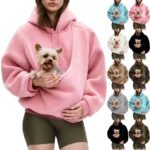 Unisex Pet Pouch Hoodie – Hands-Free Cat & Dog Carrier