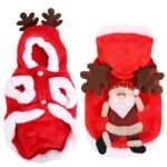 Santa & Reindeer Christmas Costume for Dogs and Cats – Cozy Holiday Outfit - Imagen 6