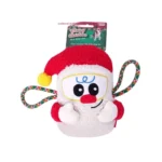 White Fluff Old Man Santa plush rope dog toy