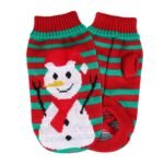 Snowman & Pom-Pom Christmas Sweater for Dogs and Cats – 2 Festive Styles - Imagen 4