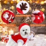 Santa & Reindeer Christmas Costume for Dogs and Cats – Cozy Holiday Outfit - Imagen 5
