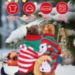 Snowman & Pom-Pom Christmas Sweater for Dogs and Cats – 2 Festive Styles