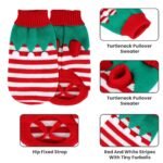 Snowman & Pom-Pom Christmas Sweater for Dogs and Cats – 2 Festive Styles - Imagen 6