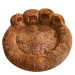 Fluffy Paw-Shaped Calming Pet Bed – Cozy Winter Nest - Imagen 4